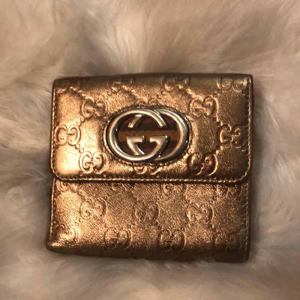 Authentic Gucci Leather Bifold Wallet